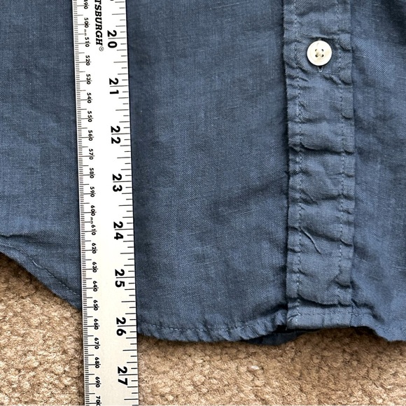 Abercrombie & Fitch Linen Long Sleeve Button Down Shirt - Picture 4 of 6